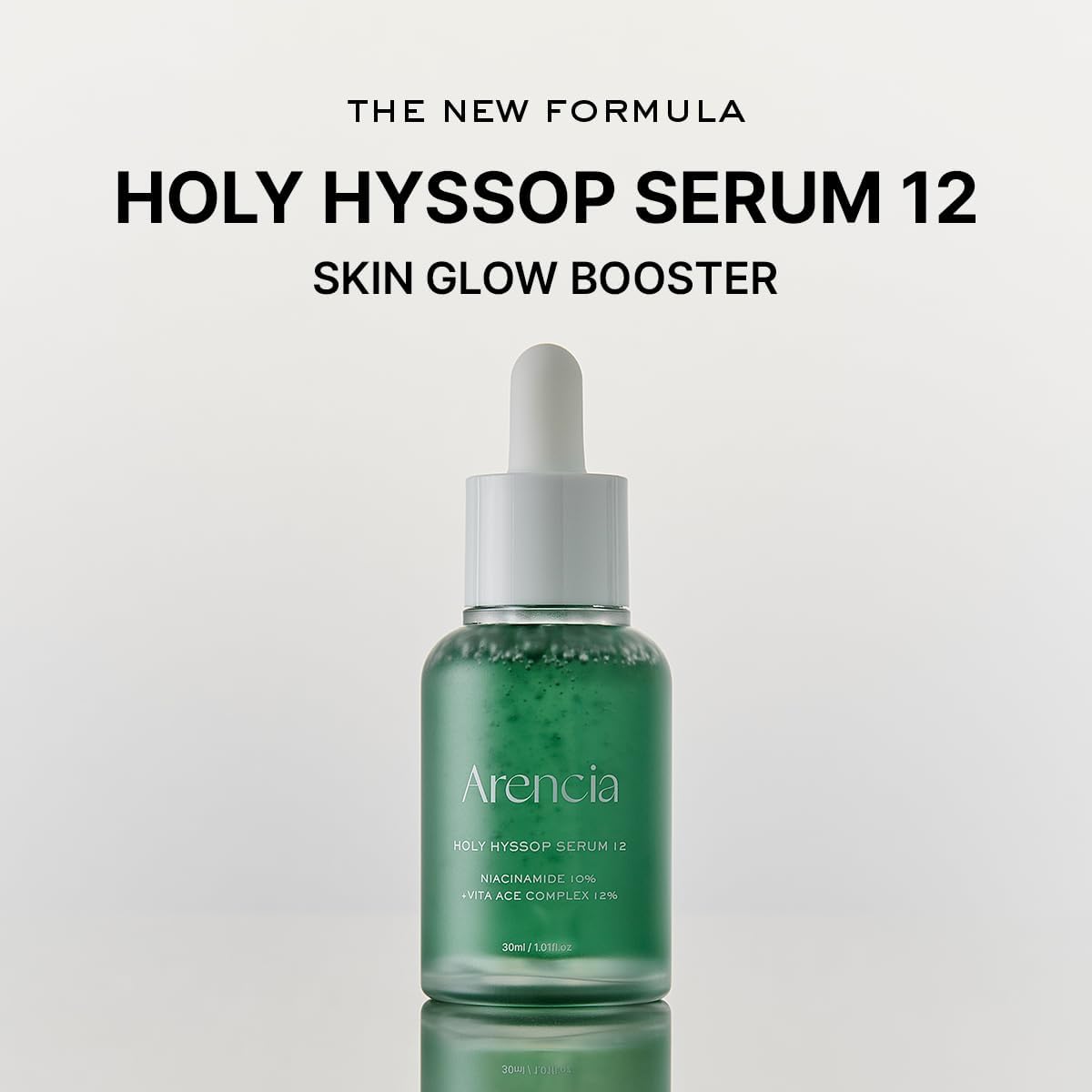 Arencia Hyssop Glow Serum – 10% Niacinamide with Vitamins A, C & E, Hydrating & Anti-Aging Serum for Korean Glass Skin