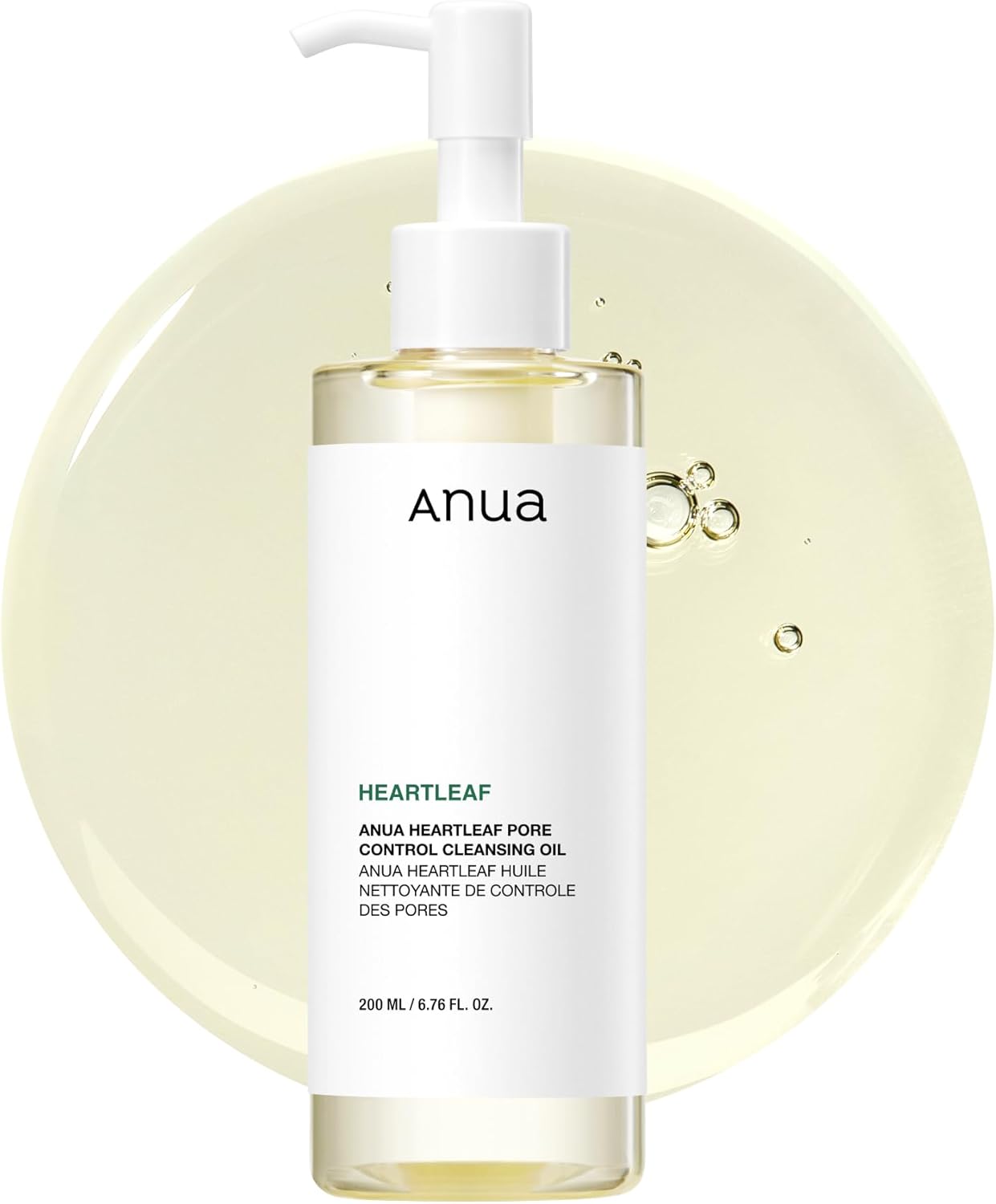 ANUA Heartleaf Pore Control Cleansing Oil – Gentle Oil Cleanser for Makeup & Blackhead Removal, Double Cleansing Facial Cleanser | Korean Skincare, 6.76 fl oz (200ml)