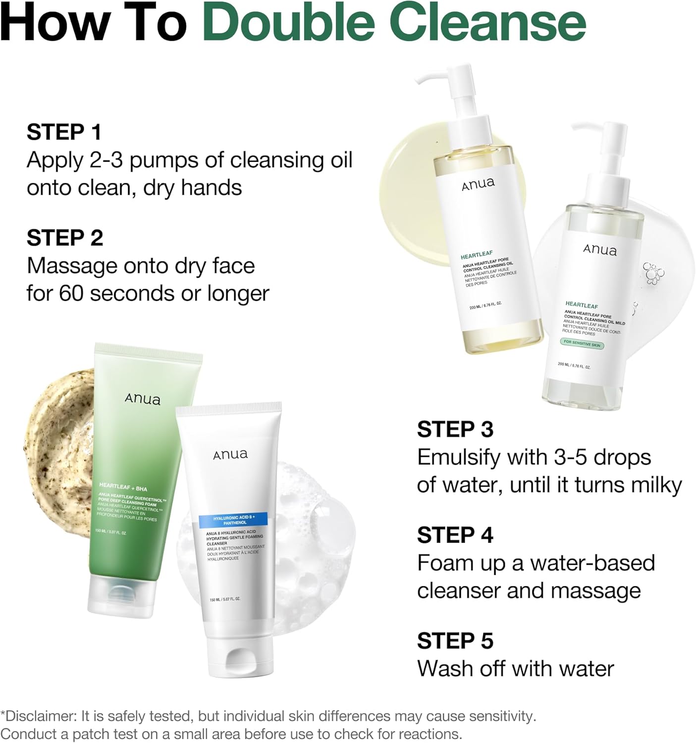 ANUA Heartleaf Pore Control Cleansing Oil – Gentle Oil Cleanser for Makeup & Blackhead Removal, Double Cleansing Facial Cleanser | Korean Skincare, 6.76 fl oz (200ml)