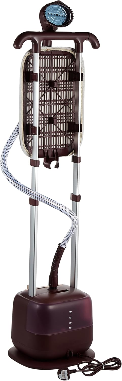 BLACK+DECKER Double Pole Garment Steamer 2400W, 2L Tank, 10 Steam Settings with Vertical & Horizontal Ironing Board, Auto Shut-Off (GSTD2450-B5)