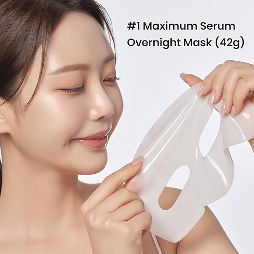 Lepique Luxury Spa-Grade Collagen Overnight Mask (4 Sheets) – Authentic Korean Hydrating Sheet Mask with Hyaluronic Acid & Niacinamide for Radiant Skin